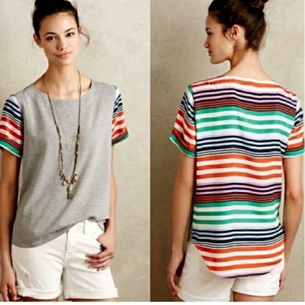 Anthropologie Porrige Media Multicolored Top S